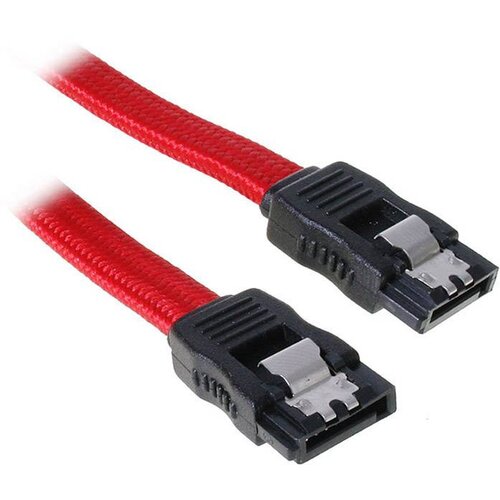 Bitfenix trdi disk priključni kabel [1x 7-polni ženski konektor SATA - 1x 7-polni ženski konektor SATA] 0.30 m rdeča\, črna, (20416407) Slike