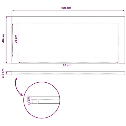  Pravokutni stolni vrh 100 x 40 x 3 2 cm Pravokutni - Bjeljenje 100 x 40 x 3 2 cm Pravokutno Slike