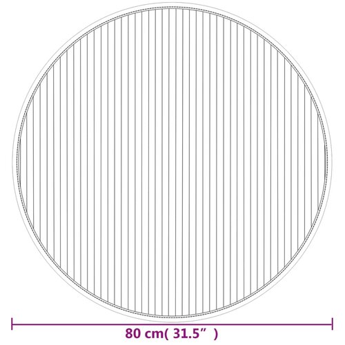  Okrugli tepih tamnosmeđi 80 cm bambus Slike