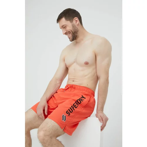 Superdry Kratke hlače za kupanje boja: narančasta