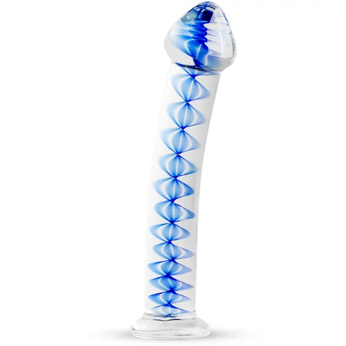 Gildo Steklen dildo z modro spiralo