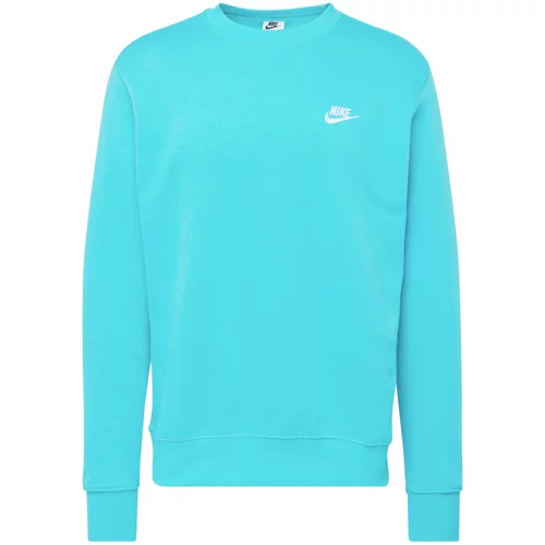 Nike Sportswear Sweater majica 'Club Fleece' tirkiz / bijela