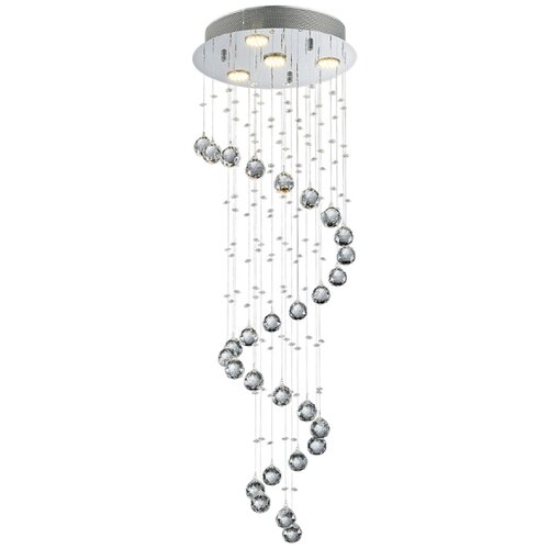  LUXERA 62410 - Kristalni plafonski luster COIL 4xGU10/50W/230V Slike