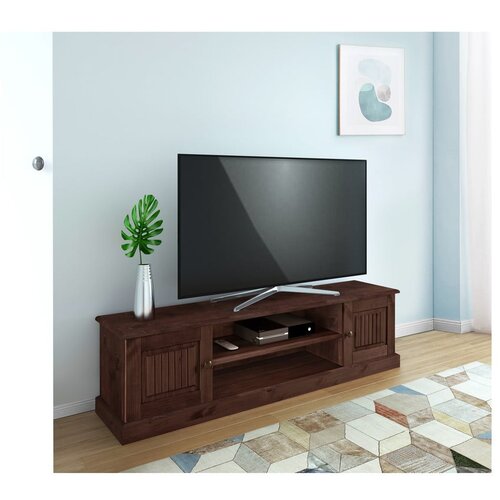 St&amp;oslash;raa Smeđa TV komoda od masivnog bora 45x40 cm Mille &amp;ndash; Slike
