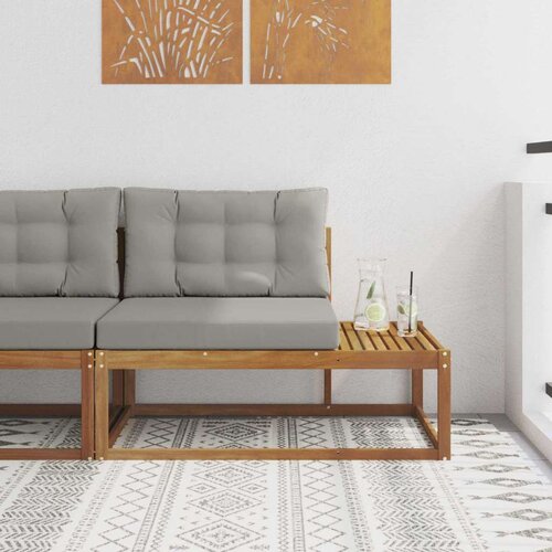 Vanjski krajnji kauč s jastukom Prirodna 115 x 83 x 73 cm - Prirodna i svijetlo siva Krajnji kauč Cene