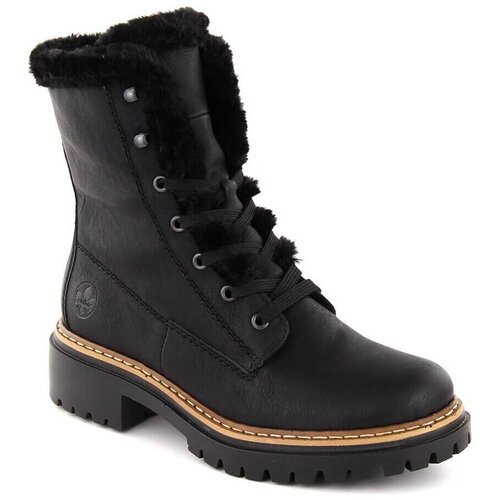 Rieker Visoke superge Workery 72625-00 Črna Slike