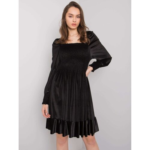 Fashion Hunters Black velor dress Slike