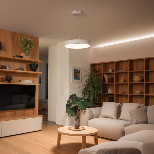  Brilagi - LED prigu&amp;scaron;iva luster na sajli FALCON II LED/67W/230V prečnik 40 cm bela + daljinski upravljač Slike