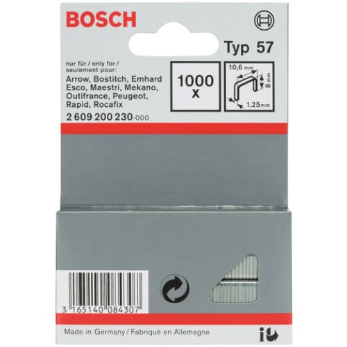 Bosch spajalica, tip 57, 10,6x1,25x8mm Slike