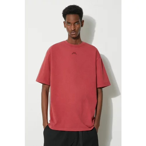A-COLD-WALL* Pamučna majica Essential T-Shirt za muškarce, boja: crvena, s aplikacijom, ACWMTS177