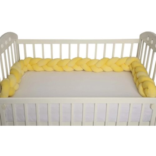Baby Textil pletenica za krevetac od pliša Žuta, 240cm Slike