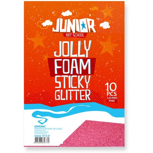 Junior jolly Stiky Foam, eva pena samolepljiva, A4, 10K, odaberite nijansu Roze Slike