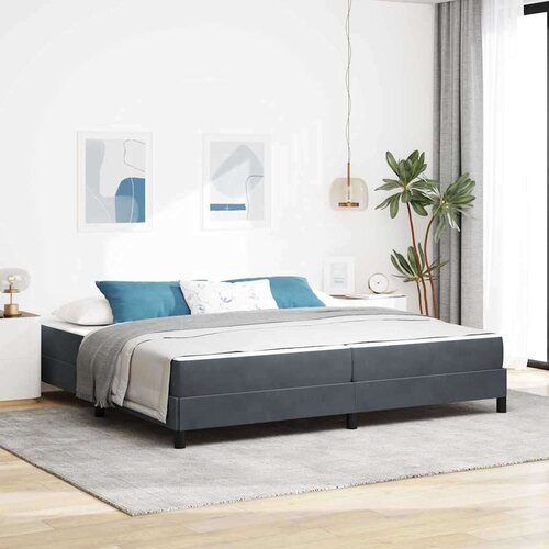  Boxspring krevet s madracem Tamno siva 200 x 220 cm Baršun Cene