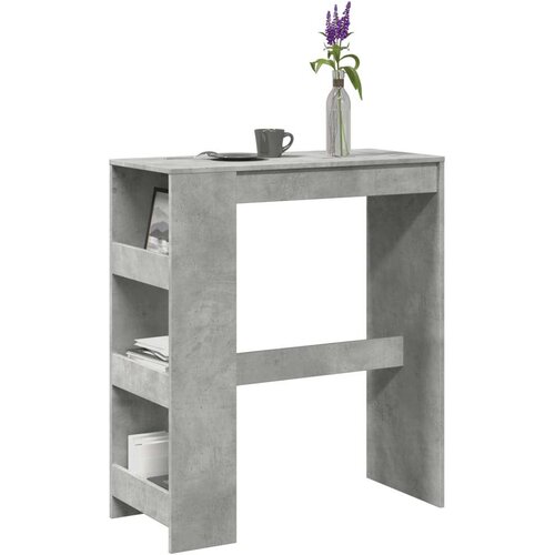vidaXL Barska miza s policami betonsko siva 90x40x103,5 cm inž. les Cene