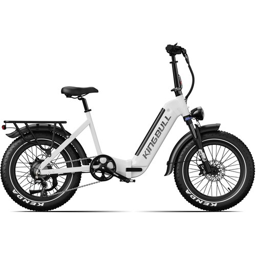 KINGBULL Zložljivo električno kolo Verve, 48 V 960 Wh, 20-palčno debelo kolo, Step-Through, belo, (5000232107) Slike