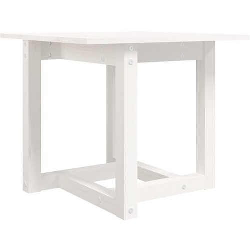 Maison Chic Klubska mizica - kavna mizica - Nizka mizica bela 50x50x45 trdna borovina, (21754125) Cene