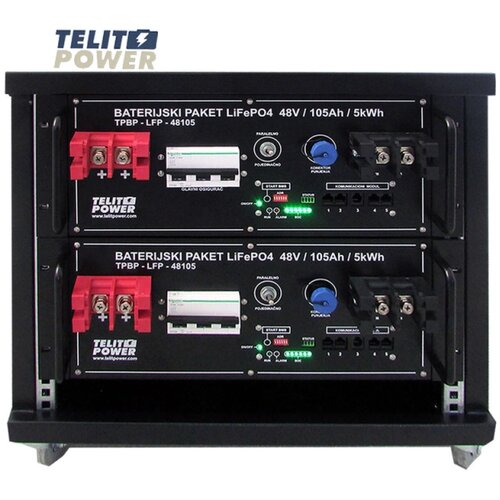 Telit Power Baterijski paket - kabinet LiFePO4 48V - 105Ah - 10kWh LFP-48105 Cene