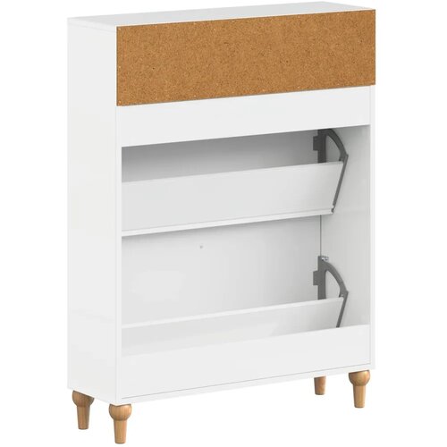  Ormar za cipele ALKMAAR 78 x 24 x 103 cm Konstruirano drvo - Bijela visokog sjaja Slike
