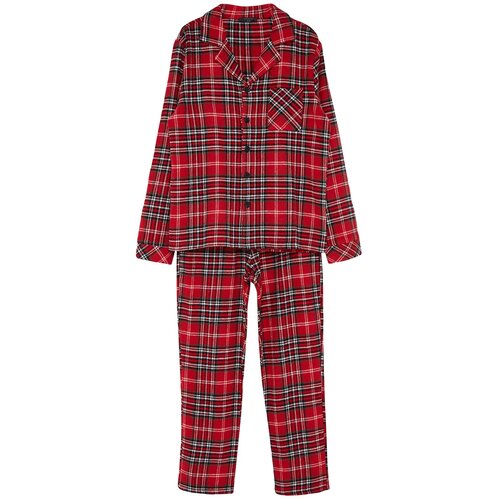 Trendyol Pajama Set - Red - Plaid Slike