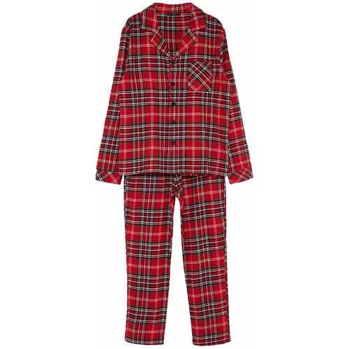 Trendyol Pajama Set - Red - Plaid