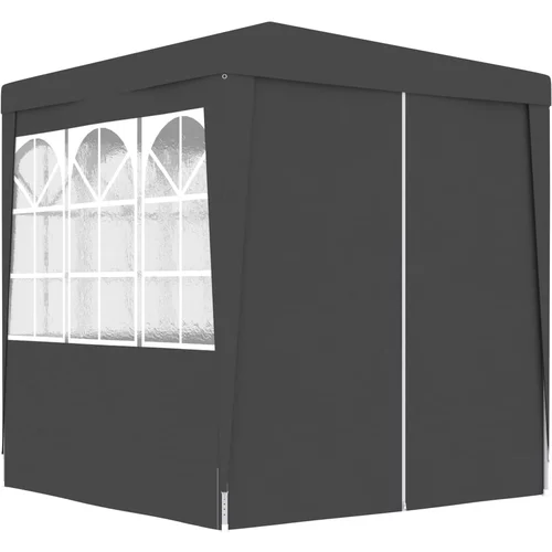 vidaXL Profesionalen vrtni šotor s stranicami 2x2 m antraciten 90 g/m², (20568385)