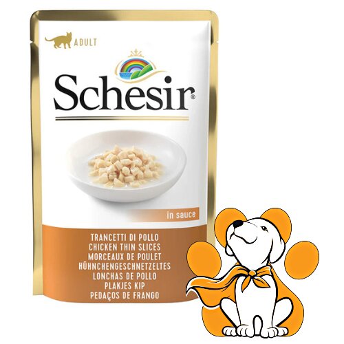 Schesir cat Chicken Thin Slices In Sauce 85g, Vlažna Hrana Sa Listićima Piletine Cene
