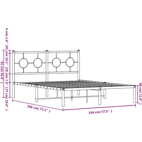  okvir za krevet s uzglavljem crni 140x190 cm Slike