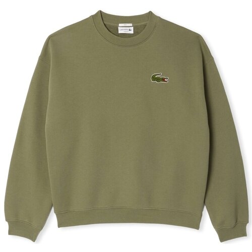 Lacoste Loose Fit Badge Accent Sweatshirt - Vert Kaki Zelena Slike