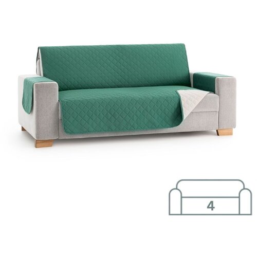 SOFA Dvostransko pregrinjalo za kavč - &amp;scaron;tirised 200 x200 cm zelena / slonoko&amp;scaron;čena EU kvaliteta Slike
