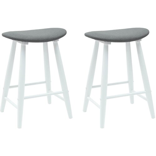  Trpezarijske stolice 2 pcs Bijelo 46 x 37 x 63 cm Slike