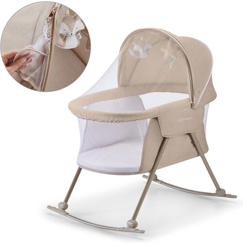 Kinderkraft prenosivi krevetac-Kolevka za bebe Lovi Beige 113387 Slike