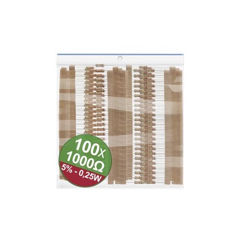 Quadrios 22P069 komplet ugljenoslojnih otpora 1 kΩ aksijalno ožičen 0.25 W 5 % 1 Set Cijene