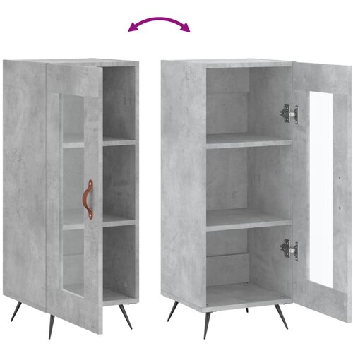  Komoda siva boja betona 34,5x34x90 cm od konstruiranog drva Slike