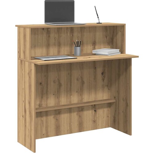 Furnova Sprejemna miza artisan hrast 100x50x103,5 cm inženirski les, (22044303) Slike
