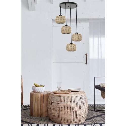 Opviq Tıger 4 Lü tepsili rattan Sarkıt rattan chandelier Cene