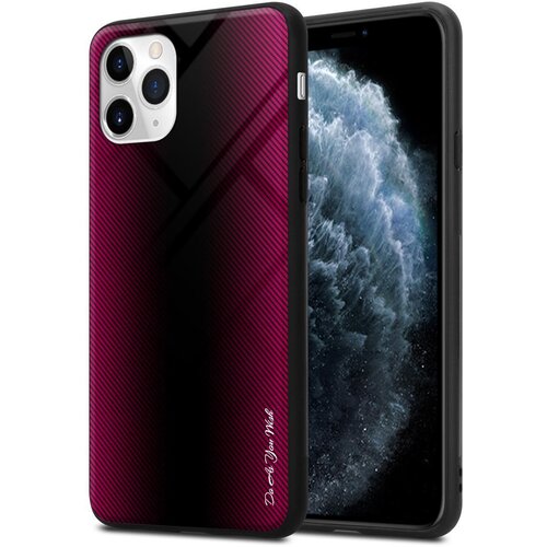 Cadorabo Ohišje, združljiv z Apple - Stripe Optics v Crimson Pink - Zaščitni pokrov iz silikona TPU in hrbta iz kaljenega stekla, (20571158) Cene