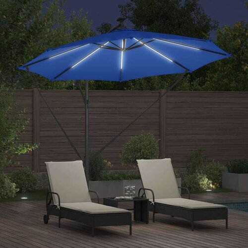  Suncobran Azurnoplava 294 x 294 x 248 cm Poliester i aluminij Slike