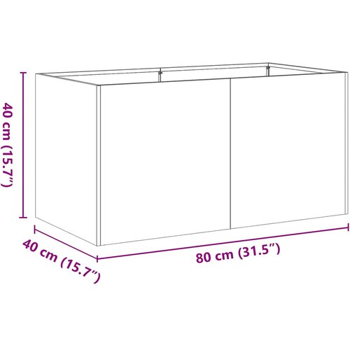  Sadilica crna 80x40x40 cm od hladno valjanog čelika Slike