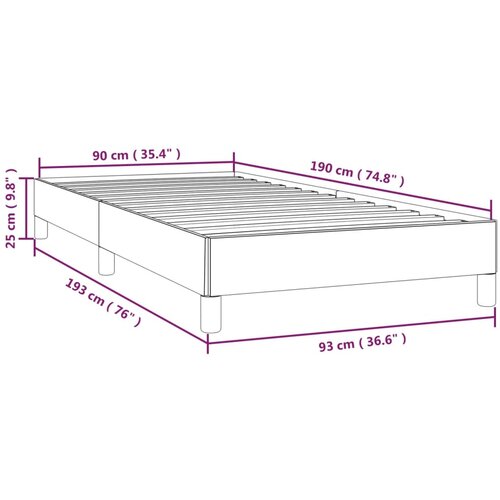  Okvir za krevet bez madraca plava 90x190cm od tkanine Slike