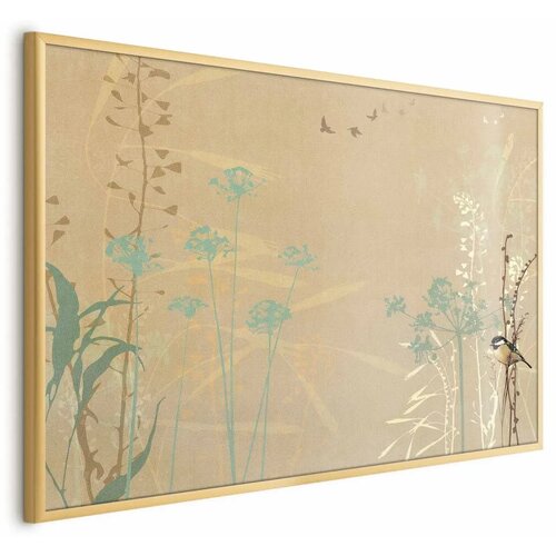  Plakat - Bird on a Meadow 60x40 Zlatni okvir Cijene