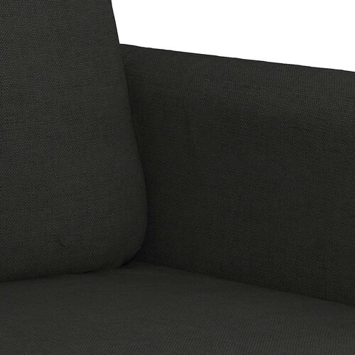  Dvosjed od tkanine crni 120 cm Slike