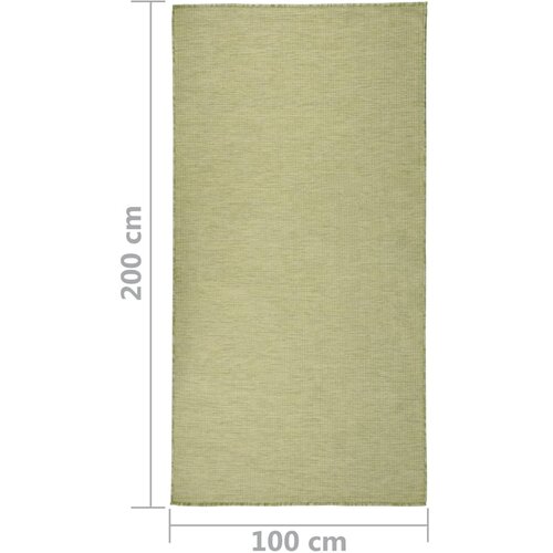  tepih ravnog tkanja 100 x 200 cm zeleni Slike