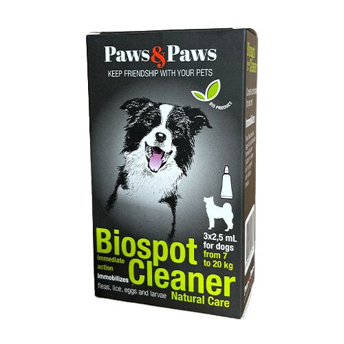 Ave & Vetmedic paws&paws biospot cleaner spot-on za pse srednjih rasa od 7 do 20kg Slike
