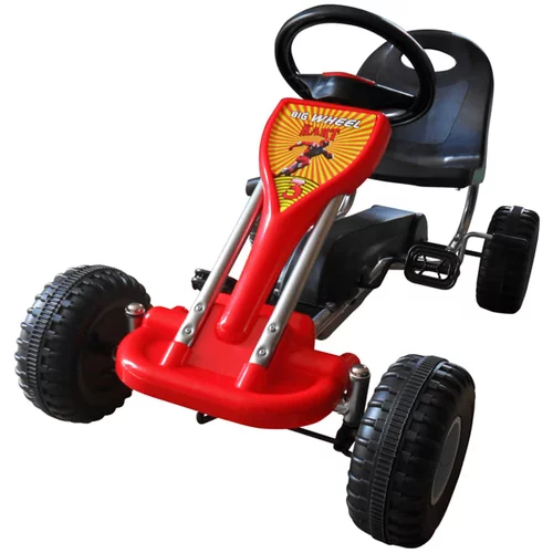 vidaXL Gokart na pedale rdeče barve, (20989910)