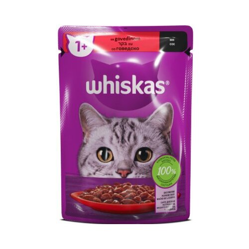 Whiskas hrana za mace govedina 85G kesica Slike