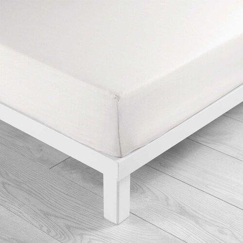 Douceur d int&amp;eacute;rieur Bijela pamučna plahta s gumom 160x200 cm Lina &amp;ndash; Slike