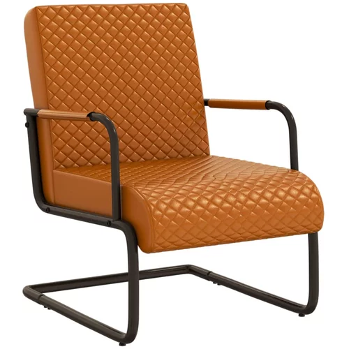  Konzolna stolica od umjetne kože smeđa