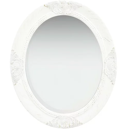  Stensko ogledalo v baročnem stilu 50x60 cm belo