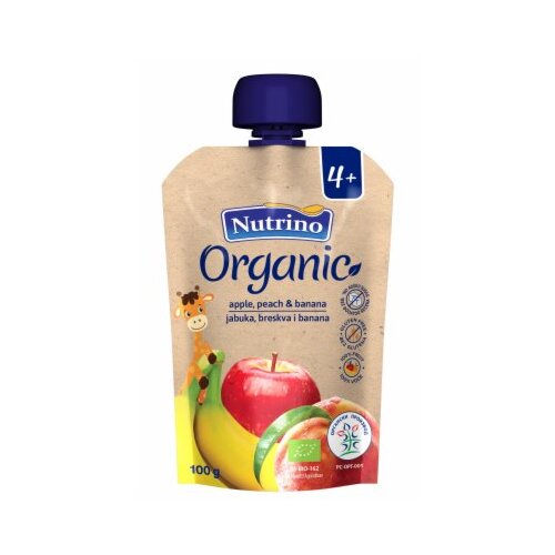 Nutrino Organic kašica jabolko, breskev in banana 100 g 1040185 Cene