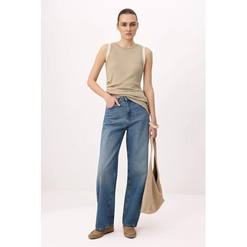 TRENDYOLMILLA ženske pantalone Twoss26Je00205, tamnoplava Cene